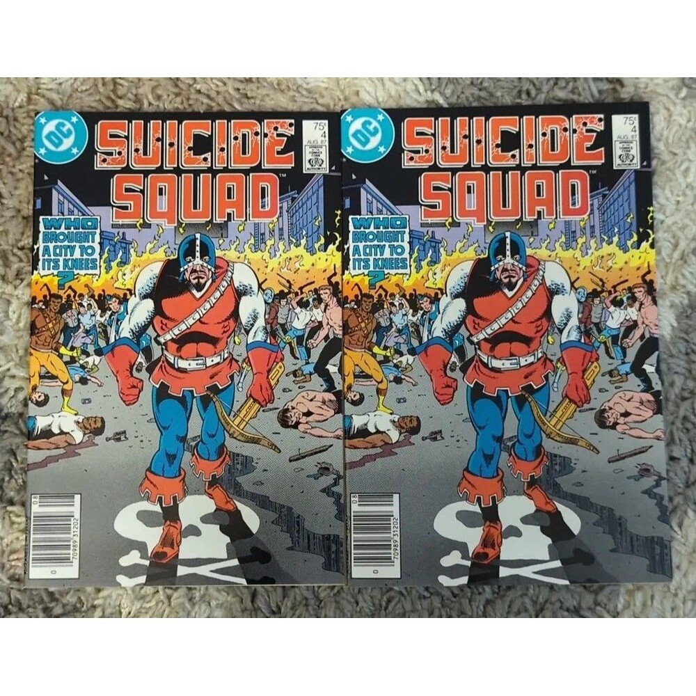Lot Of 2 1987 DC Suicide Squad Comics #4 Newsstand Bagged And Boarded VF/NM